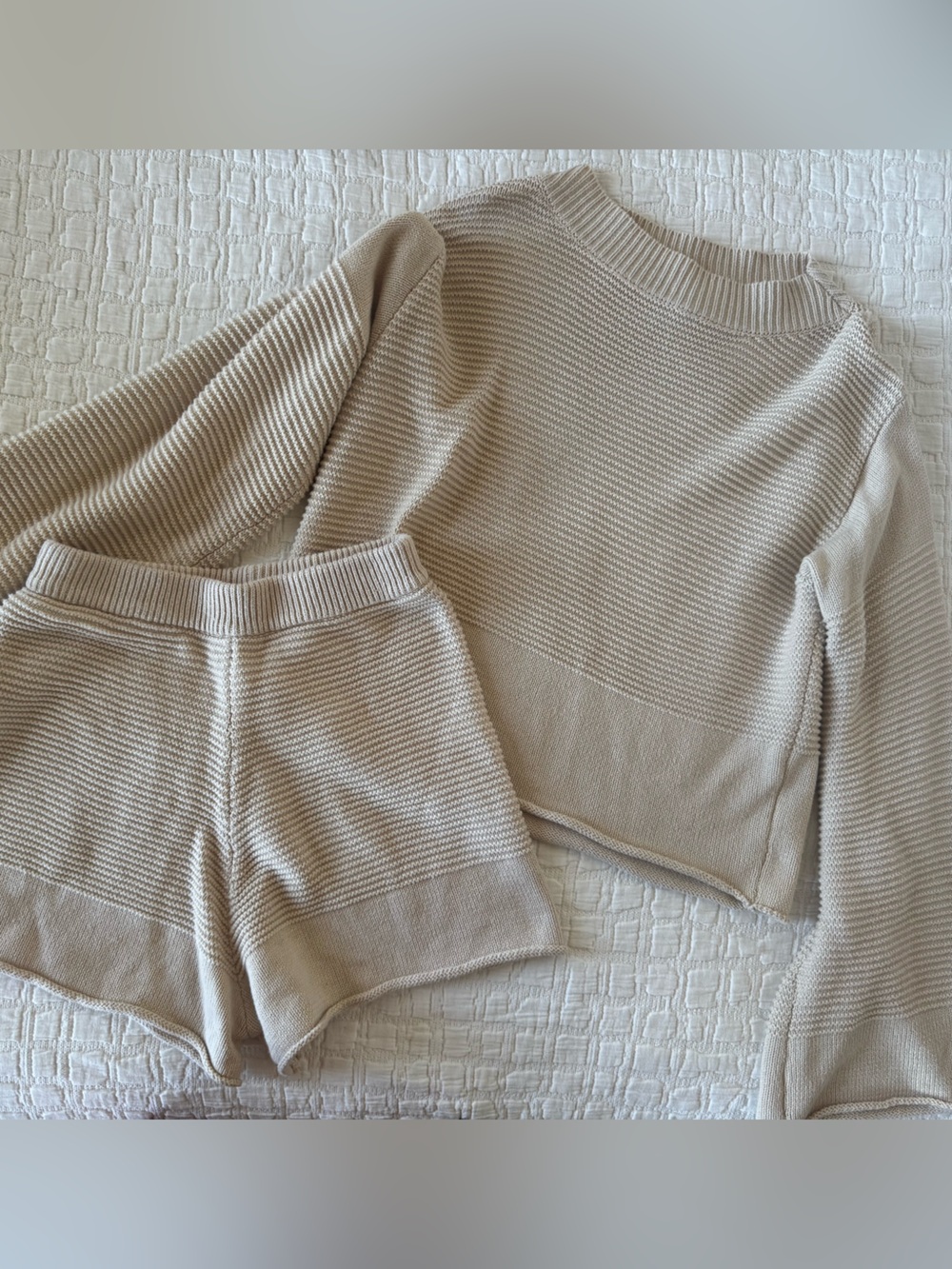 Princess Polly Beige Ribbed Sweater Set - Picture 2 of 5